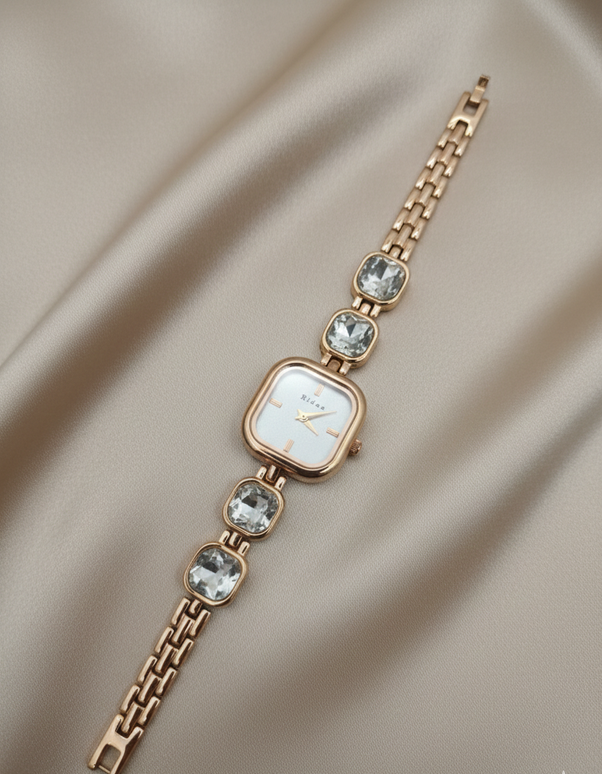 Signature Sparkle Silver Diamond Watch For Women