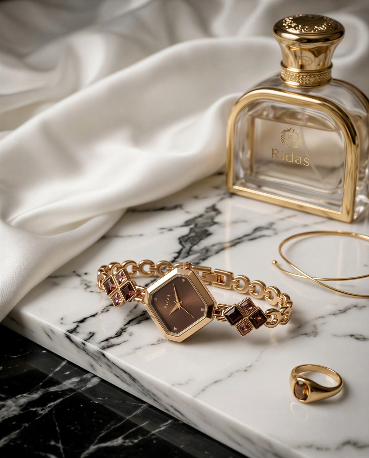 Femira Wine Stone Watches For Women