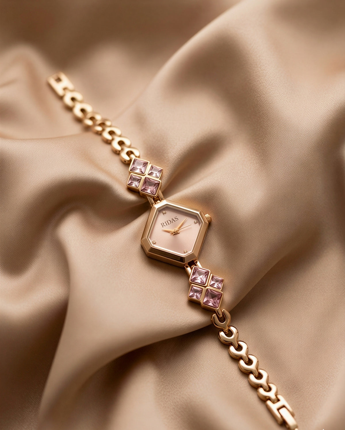 Femira Pink Stone Watches For Women