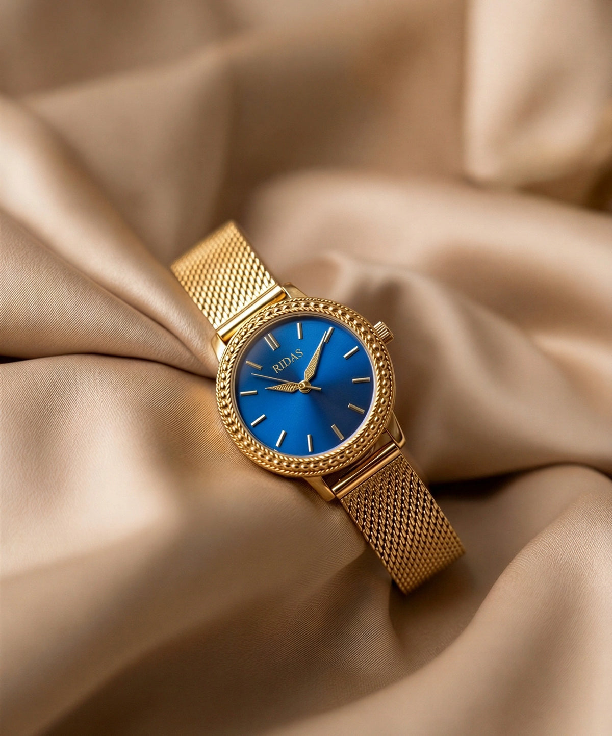 Avencia Gold With Blue Dial Watch For Women