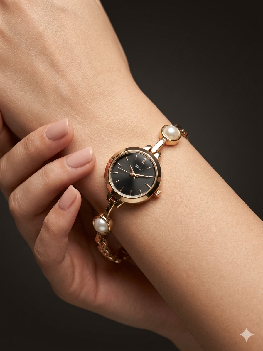Viora Pearl Rosegold Watch For Women