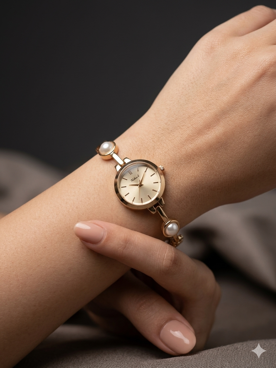 Viora Pearl Rosegold Watch For Women