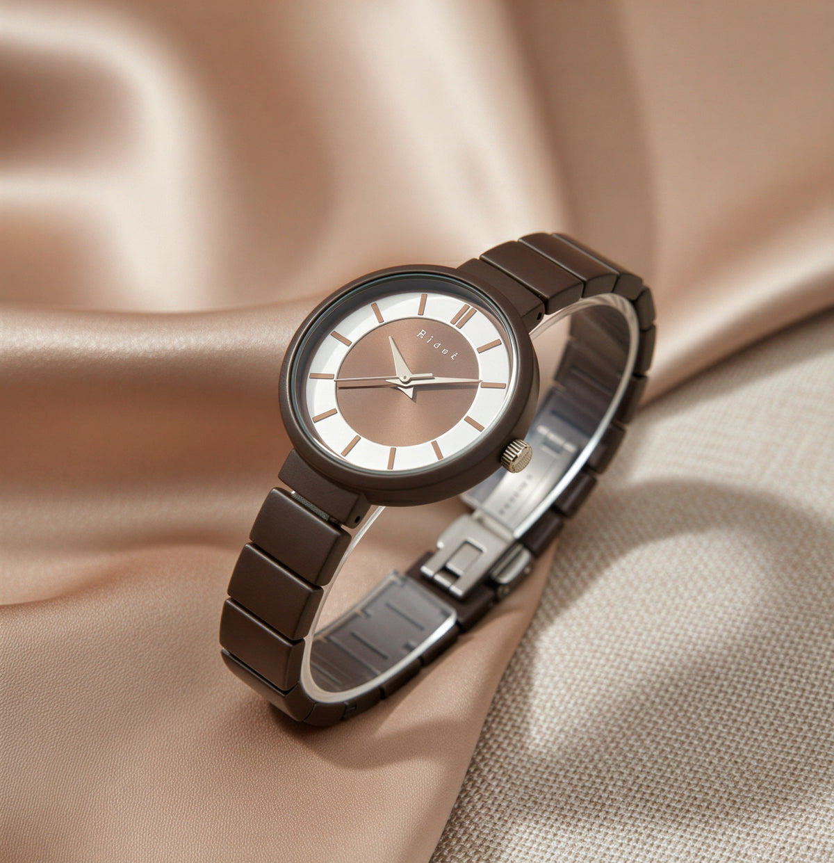 Elegant Matte Brown Watch For Women