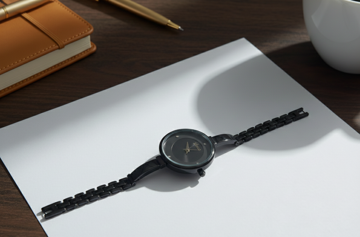 Elegance In Black Bracelet Edition Watch For Women