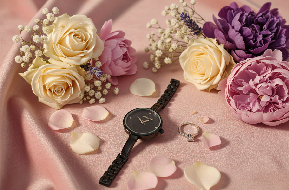 Elegance In Black Bracelet Edition Watch For Women