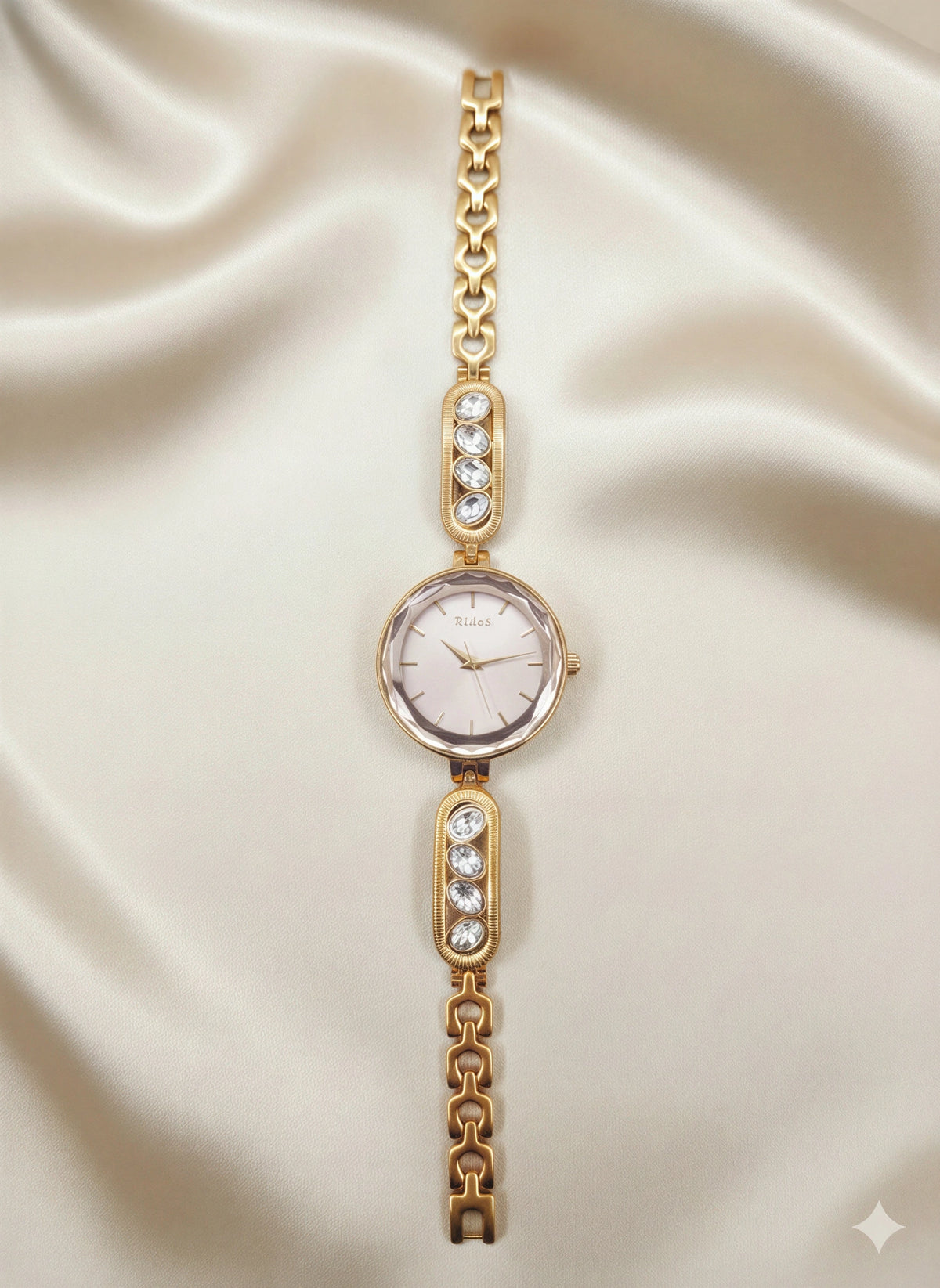 Rose Radiance Pink Stone Studded Watch For Women