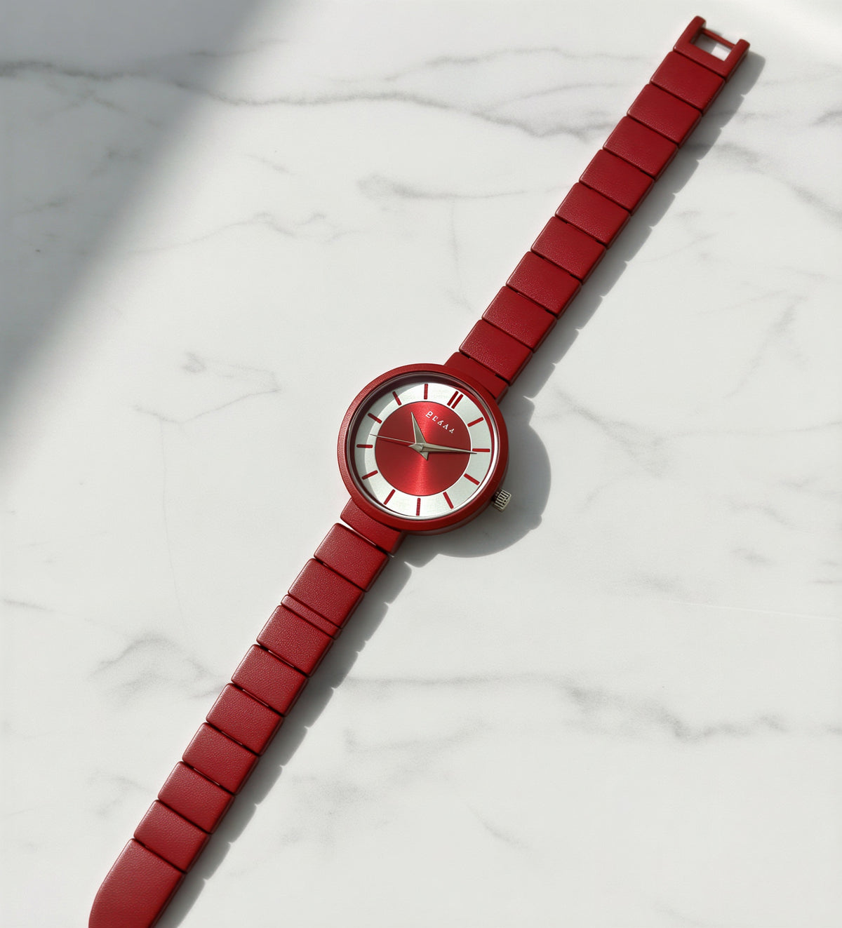 Elegant Matte Red Watch For Women