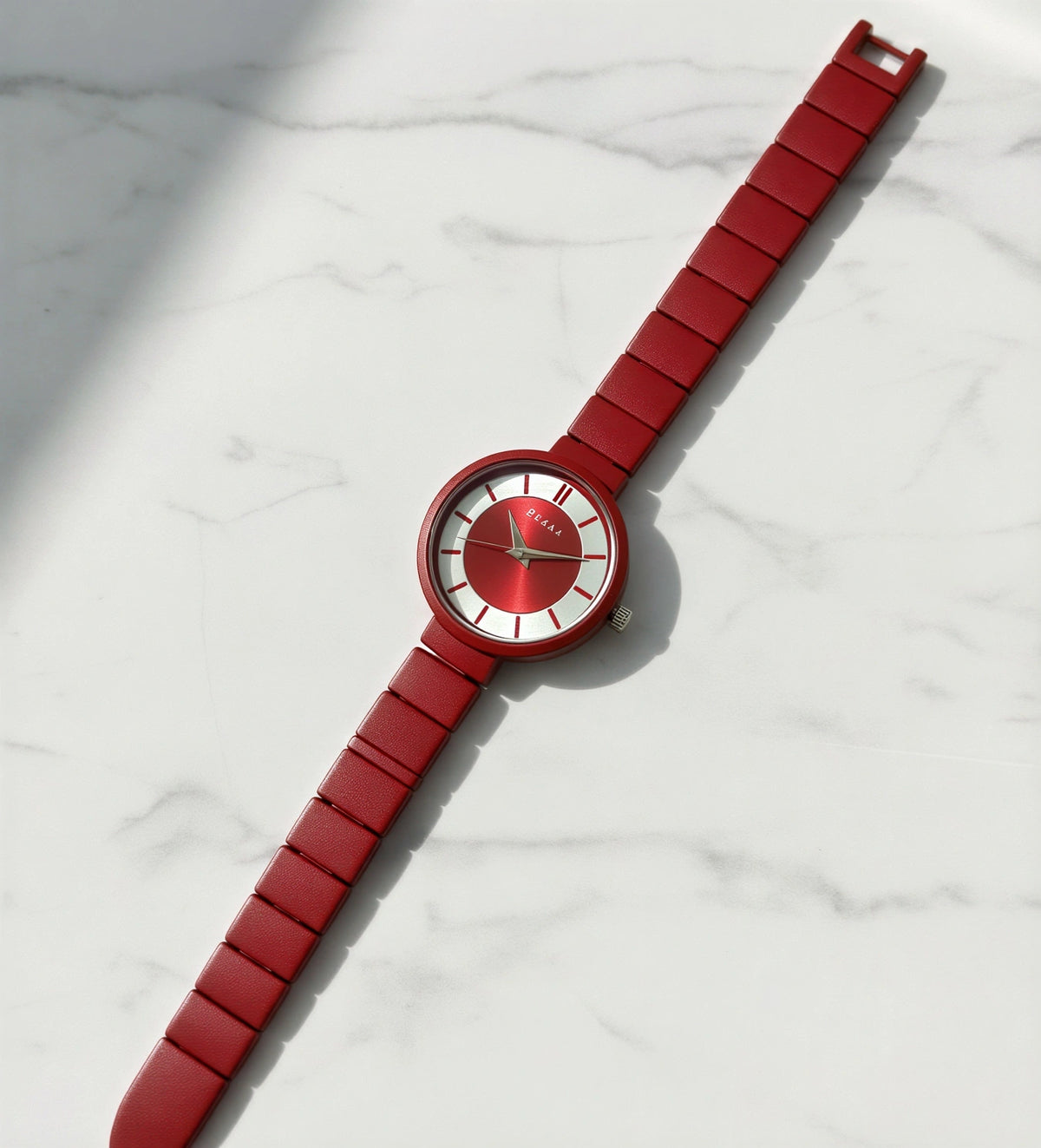Elegant Matte Red Watch For Women