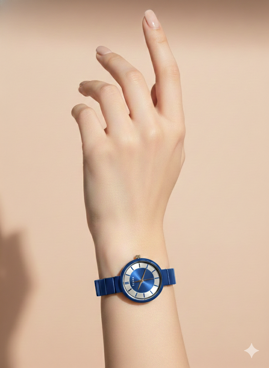 Elegant Matt Blue Watch For Women