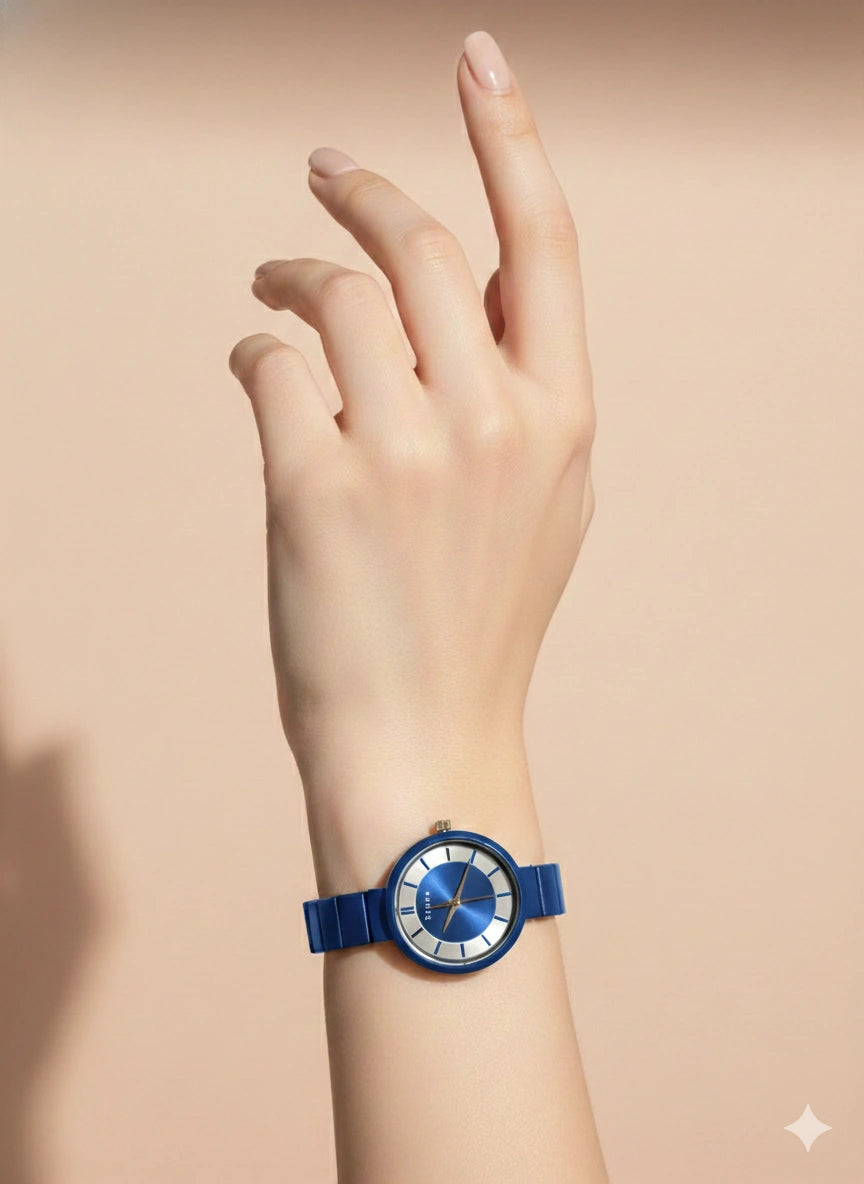 Elegant Matt Blue Watch For Women