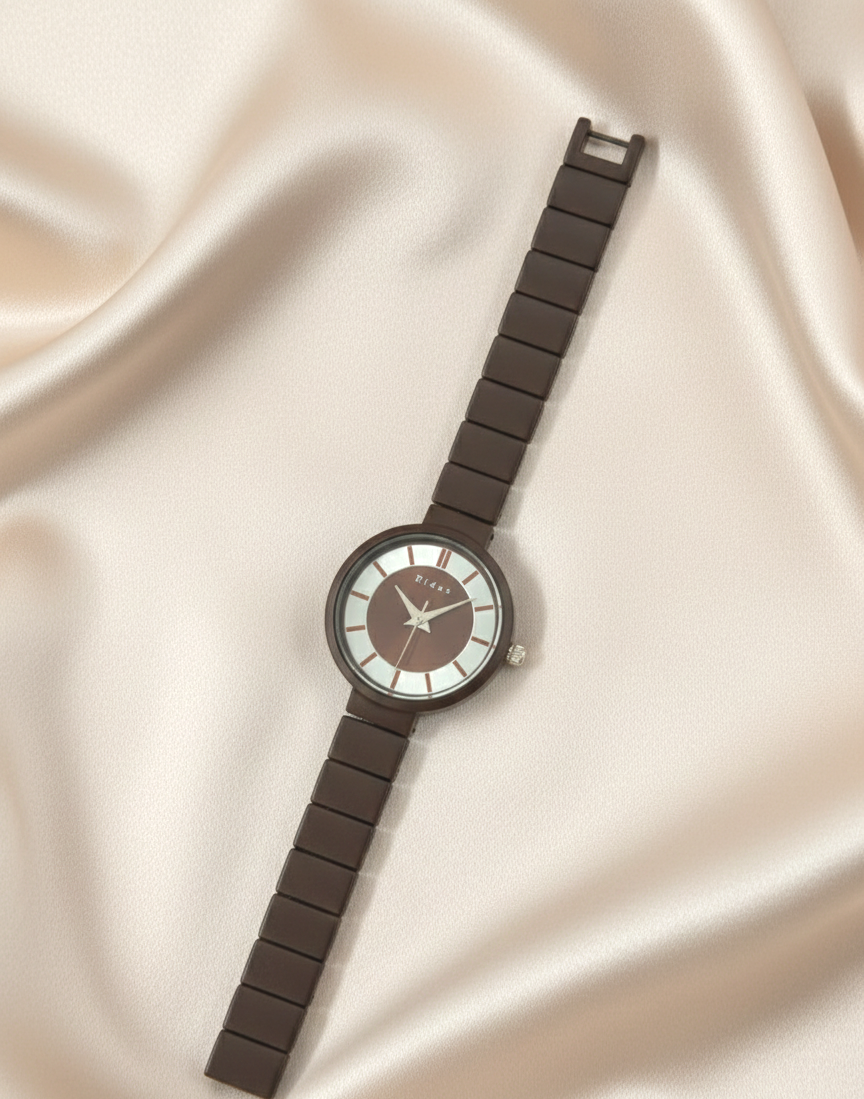 Elegant Matte Brown Watch For Women
