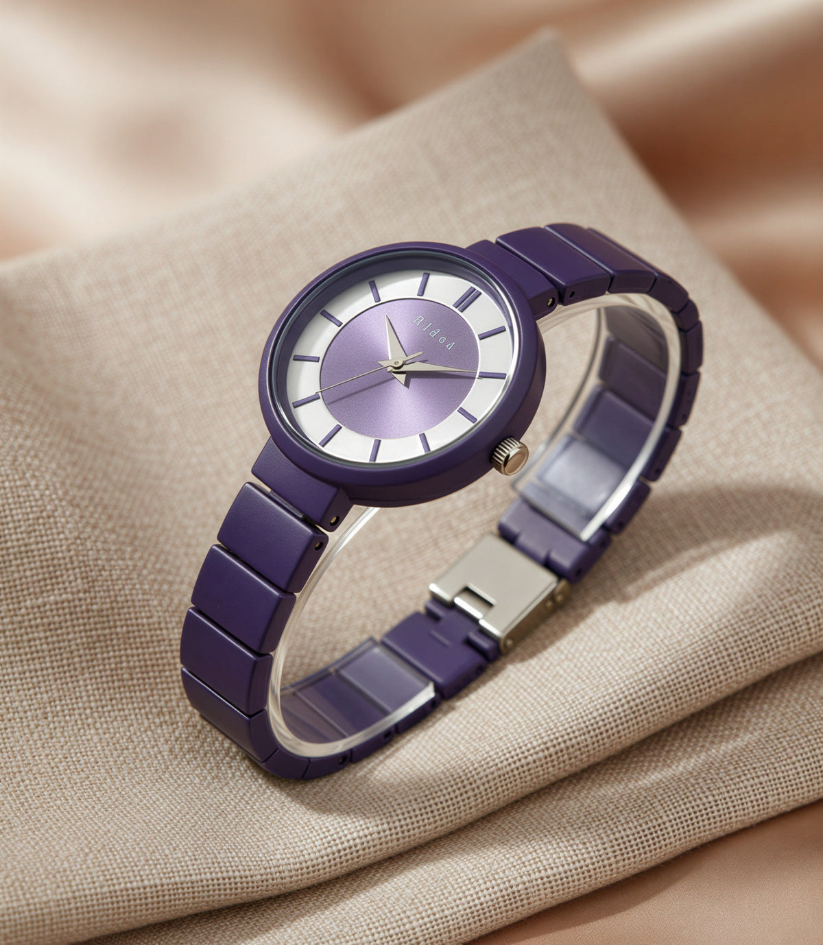Elegant Matte Purple Watch For Women