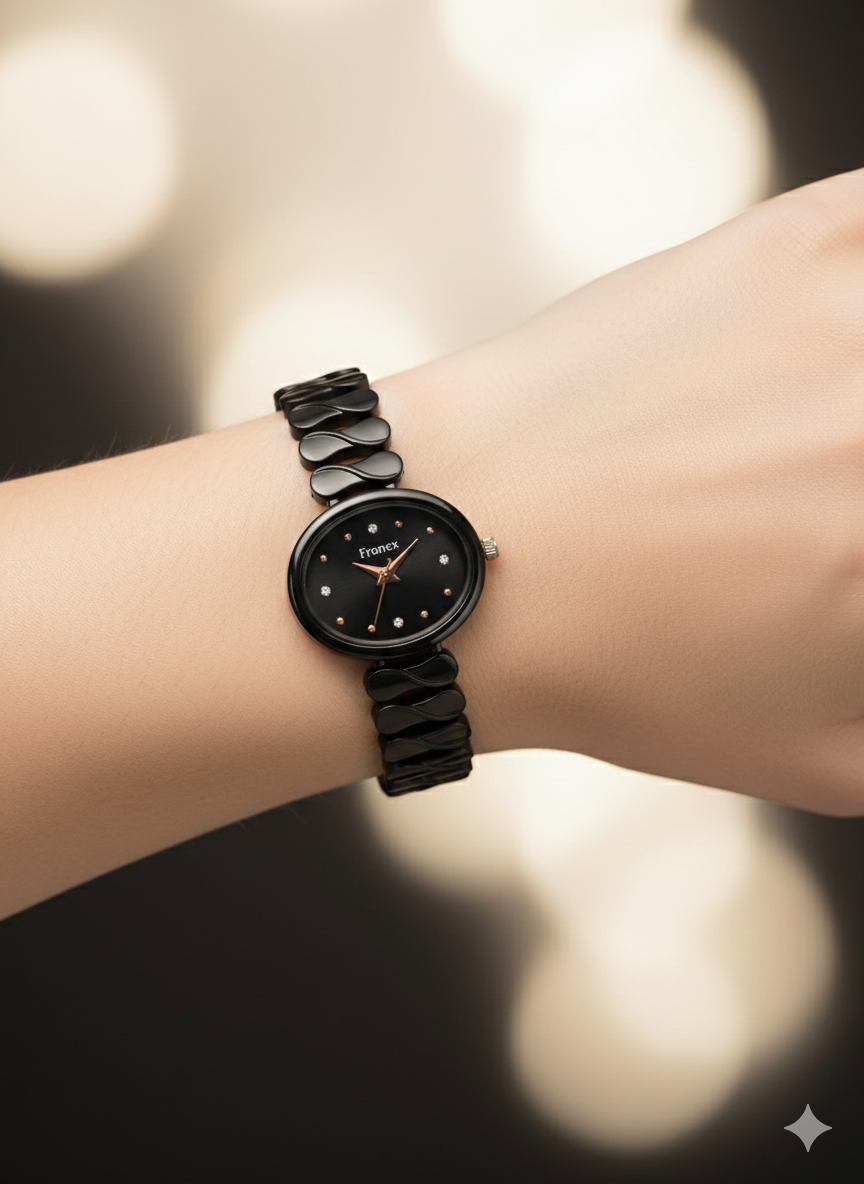 Aurelia Luxe Black Designer Women's Watch