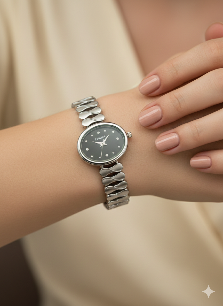 Aurelia Luxe Sliver Designer Women's Watch