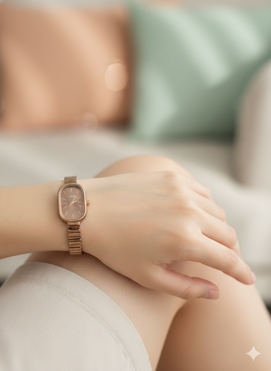 Monarch Grace Oval Brown Watch For Women
