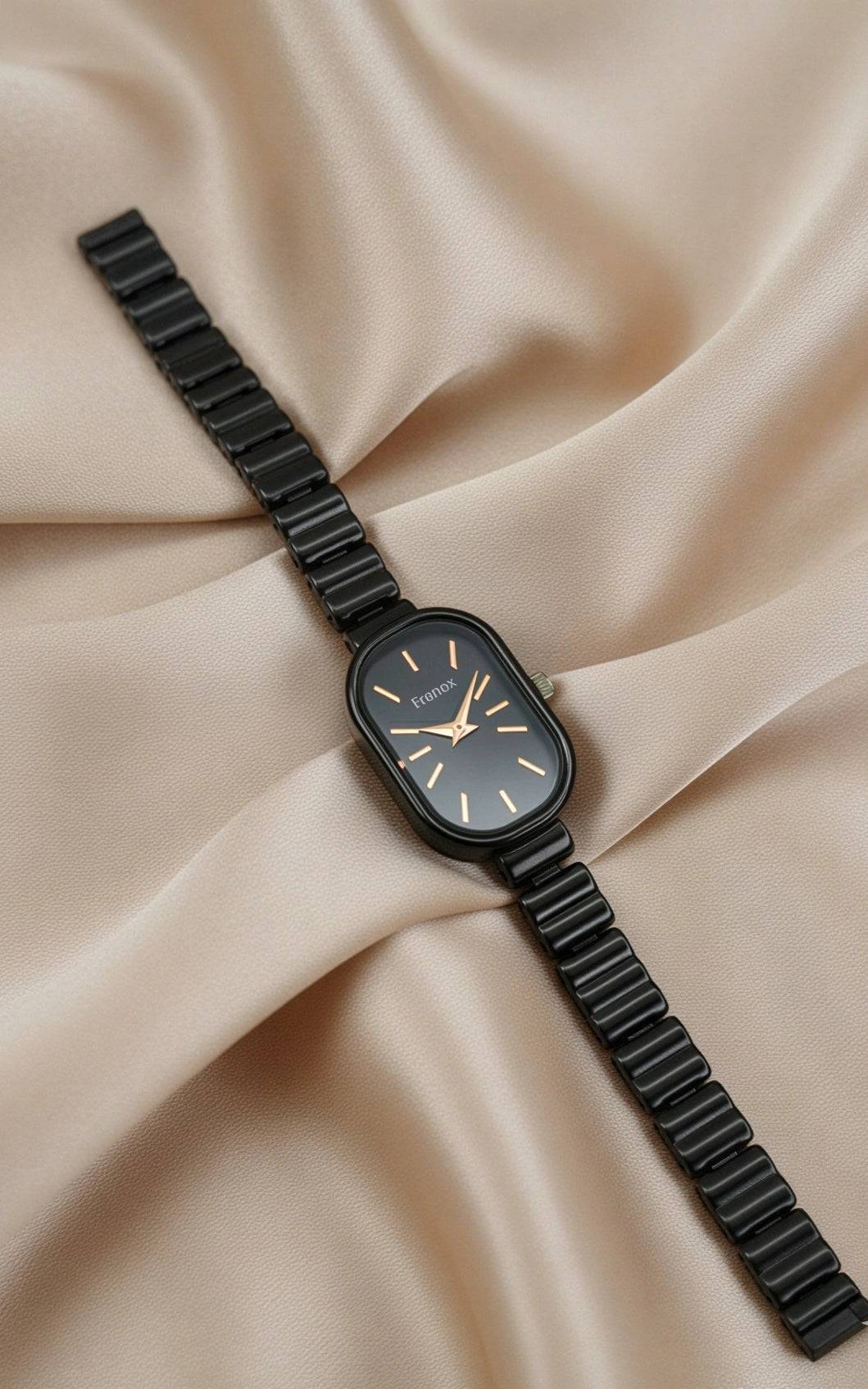 Monarch Grace Oval Black Watch For Women