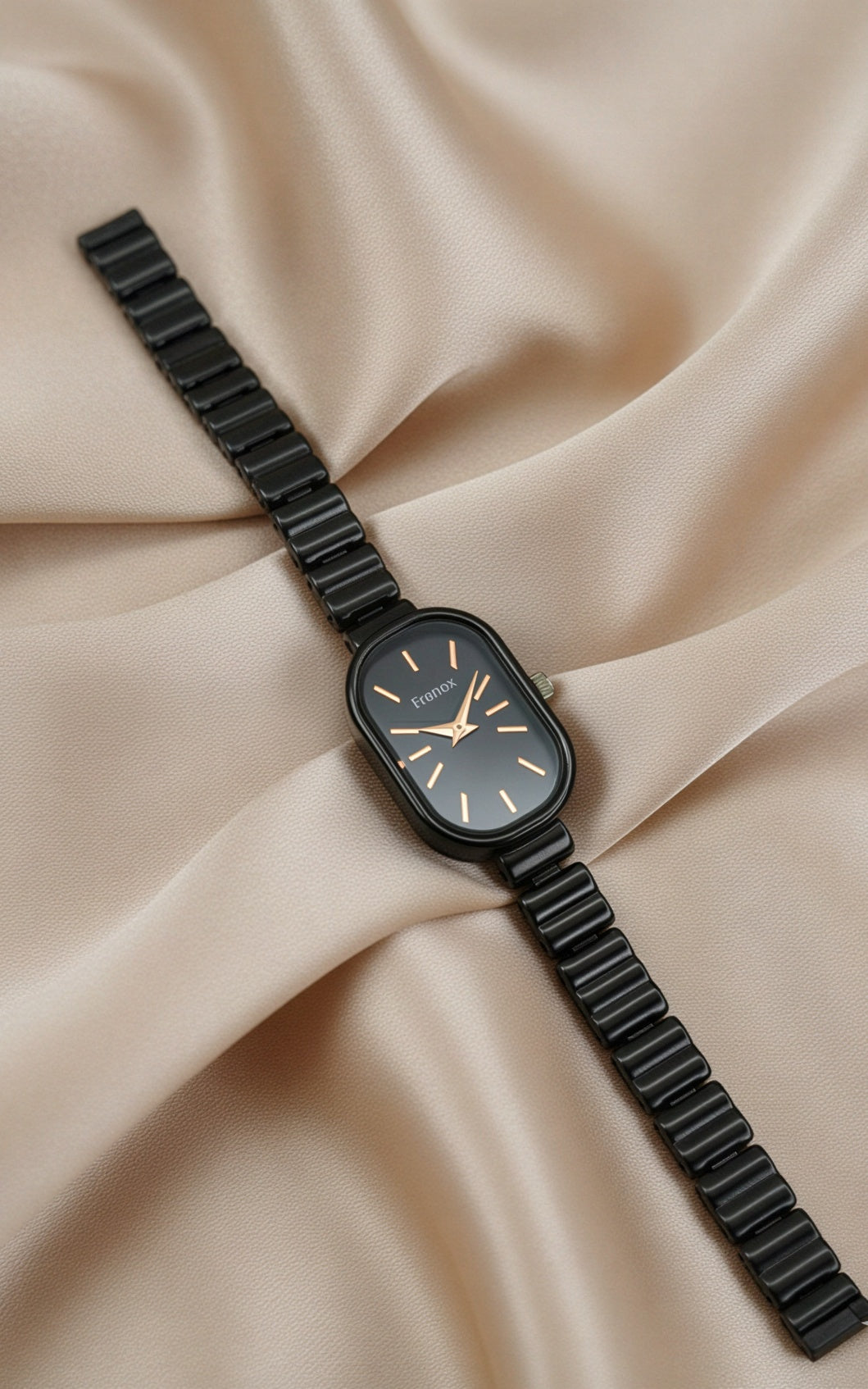 Monarch Grace Oval Black Watch For Women