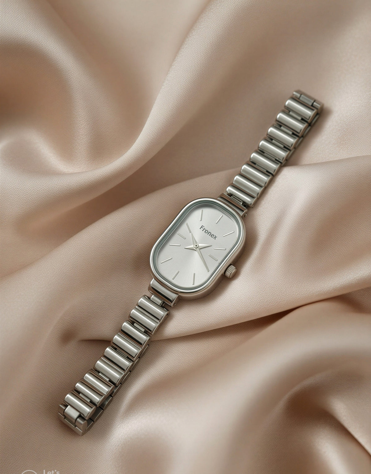Monarch Grace Oval Silver Watch For Women