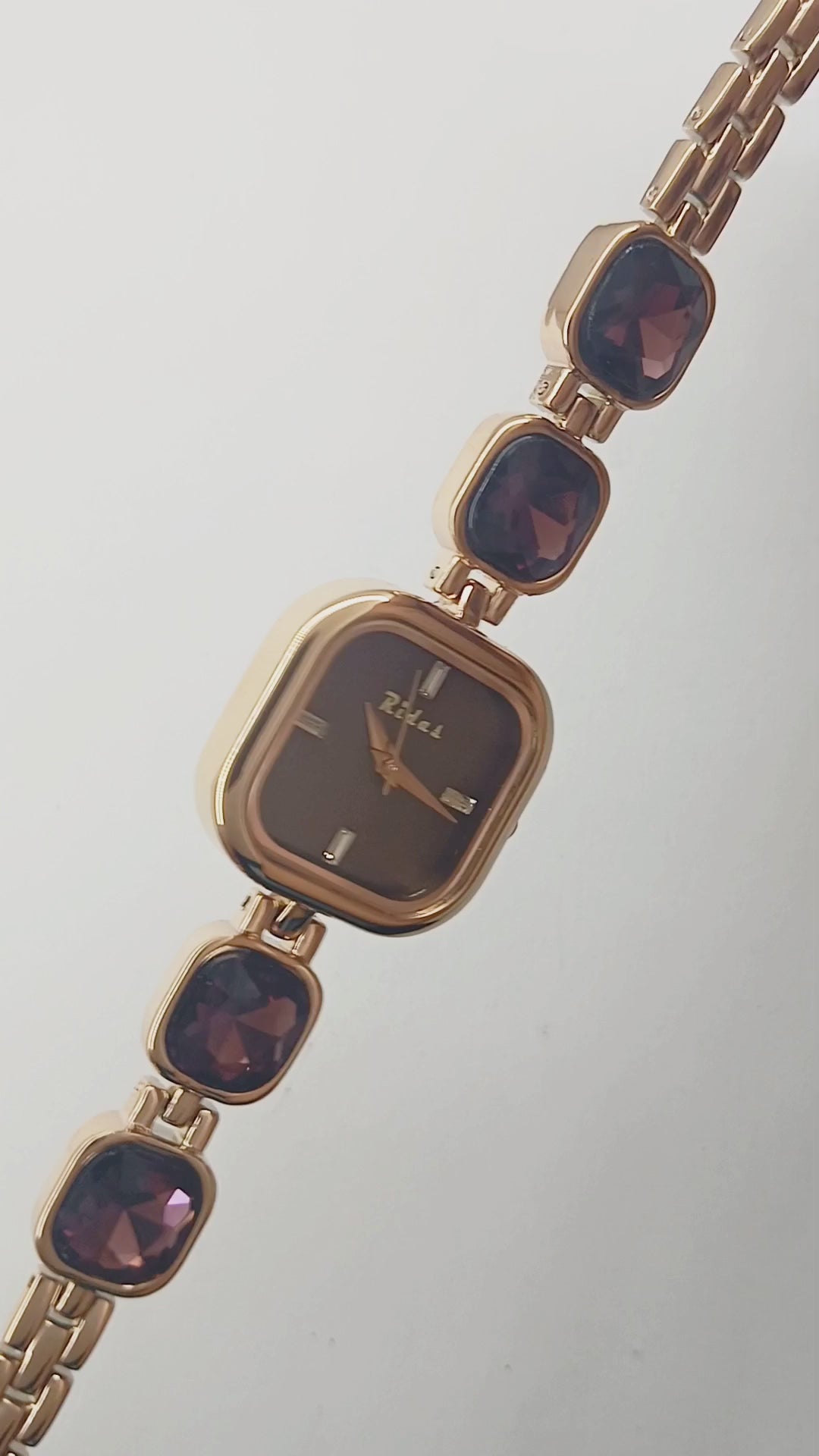 Royal Ruby Wine Diamond Studded  Watch For Women