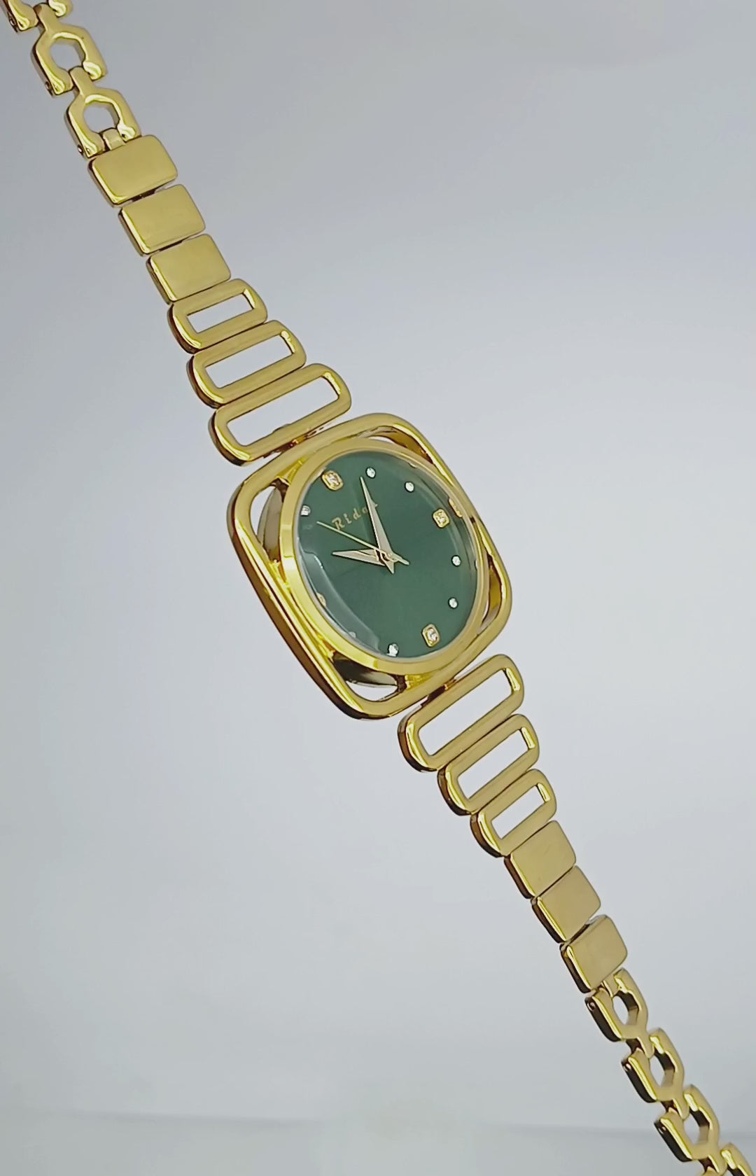 Zynera Timeless Golden Green Watch For Women
