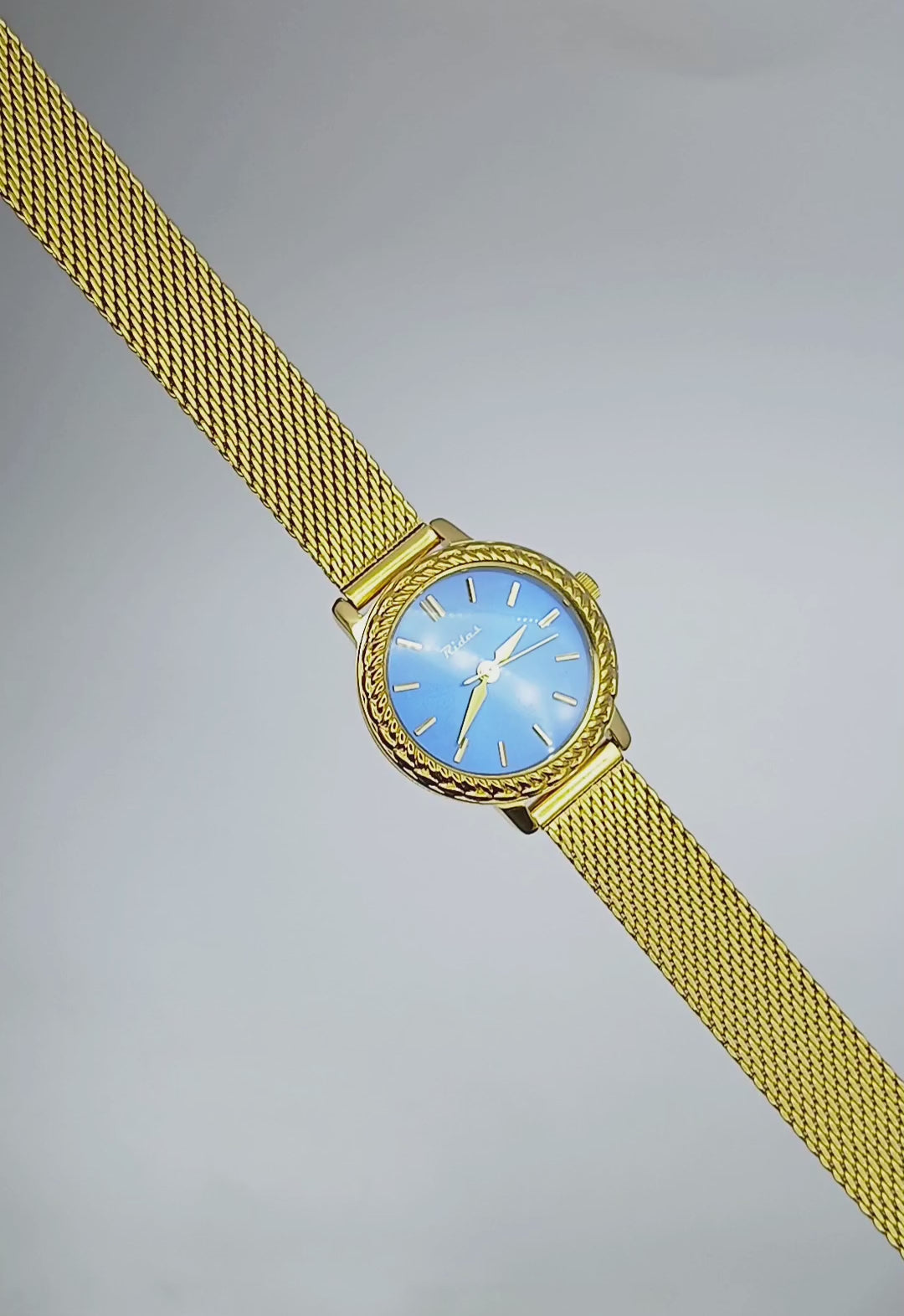 Avencia Gold With Blue Dial Watch For Women