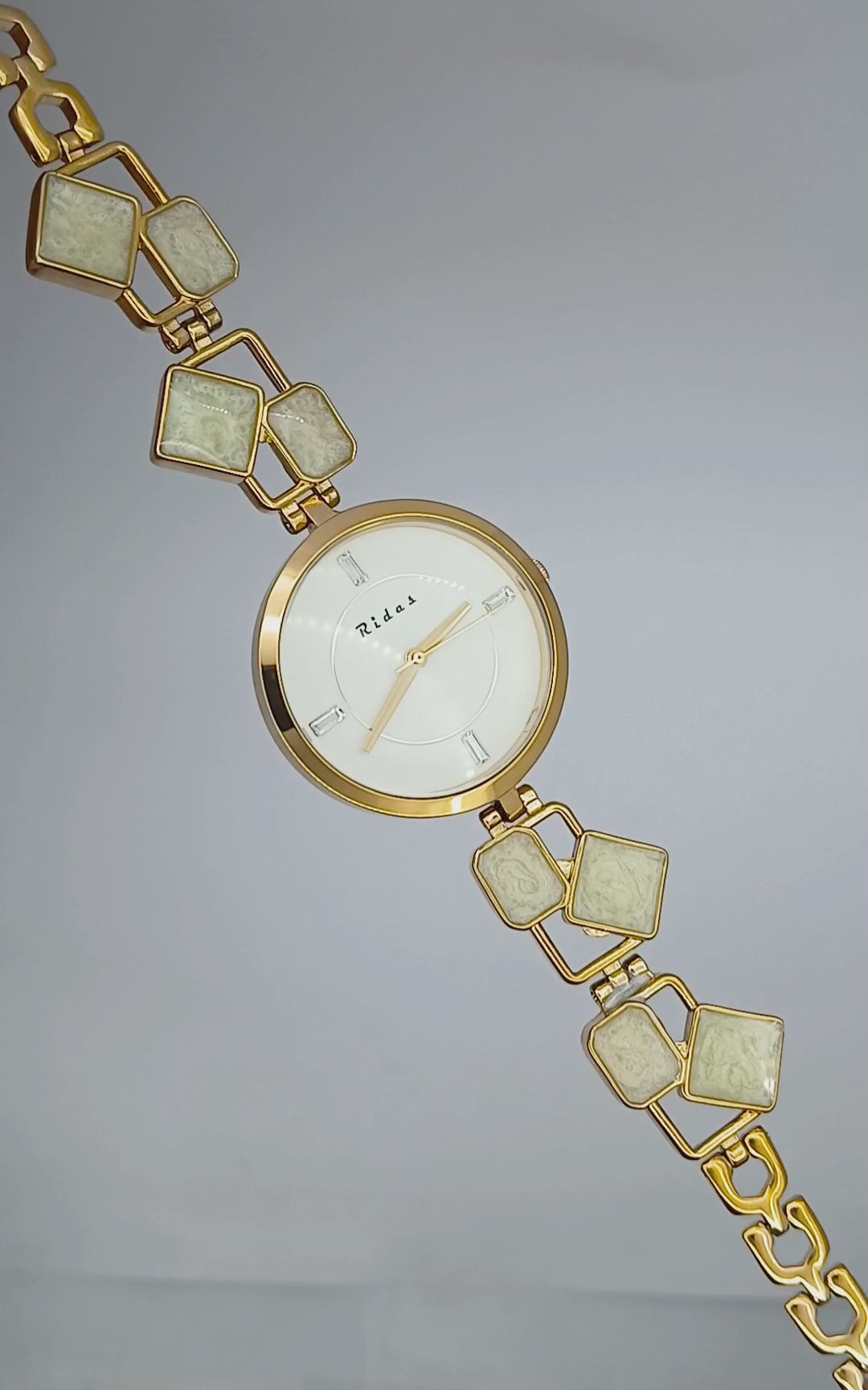 Rovelle Paris White Stone Rosegold  Watch For Women