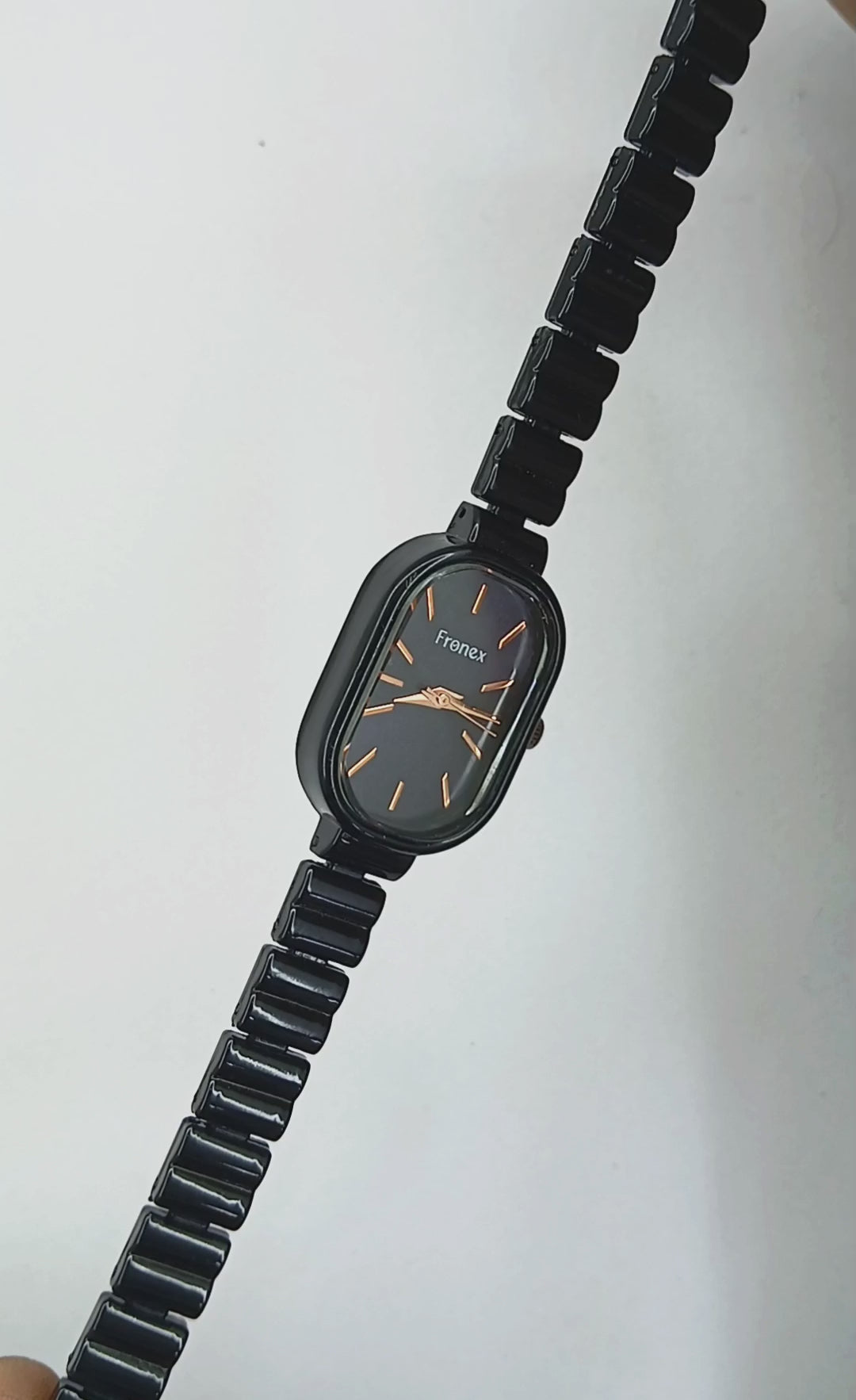 Monarch Grace Oval Black Watch For Women