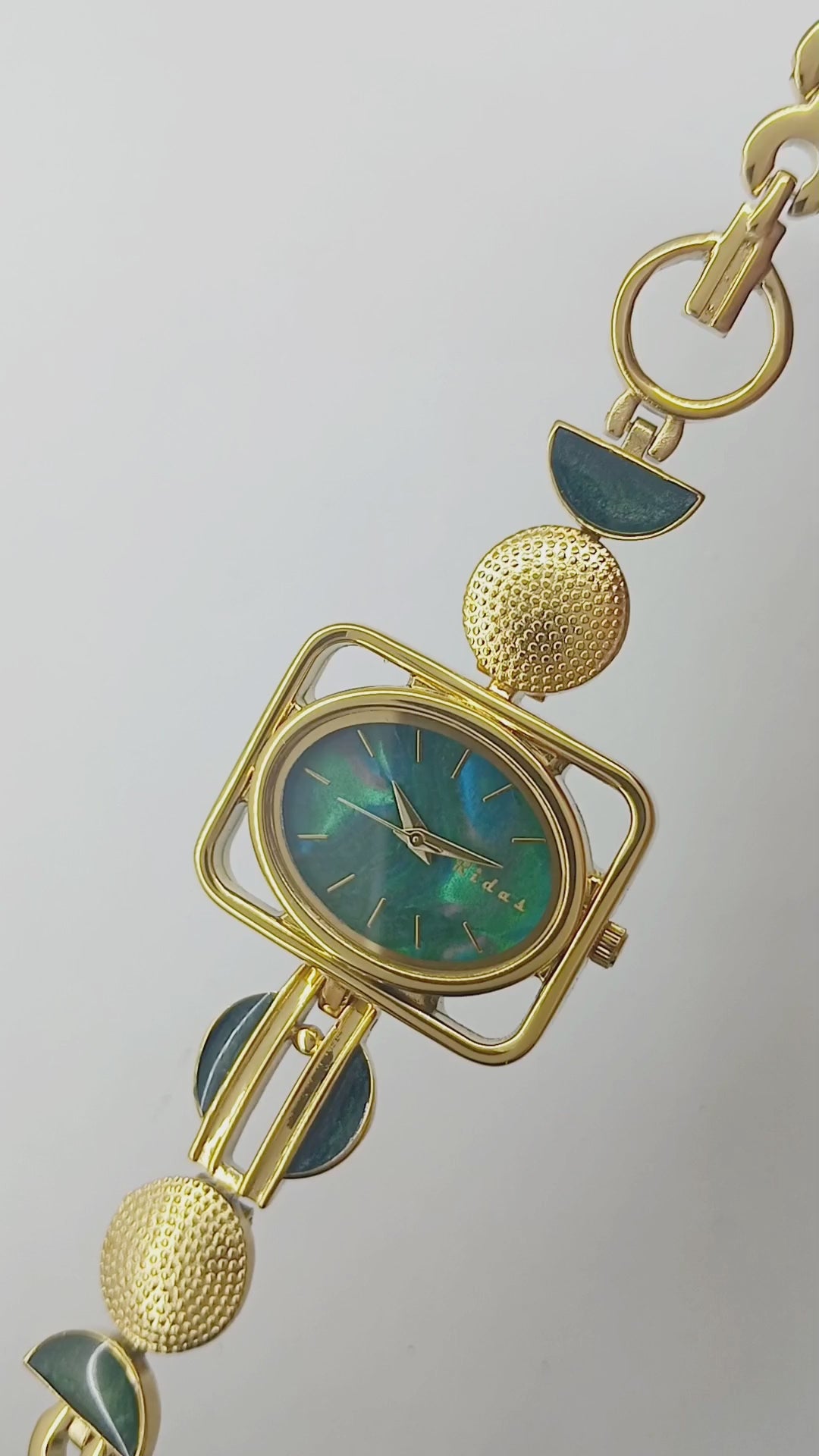 Golden Grace  Green Dial Luxury Timepiece