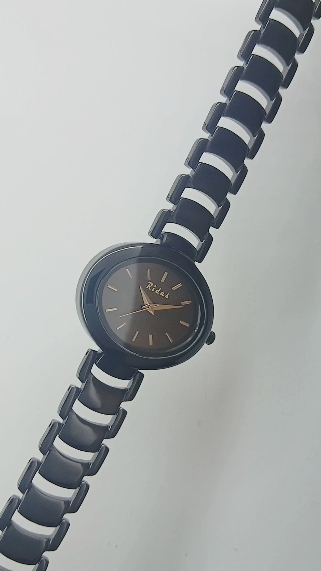 Premium Oval Black Ladies  Timepiece